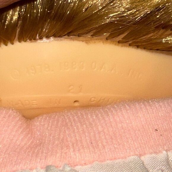 1987 Cabbage Patch Kids SPLASHIN’ KIDS Hard Body Doll Light blonde Blue Robe - Picture 5 of 5